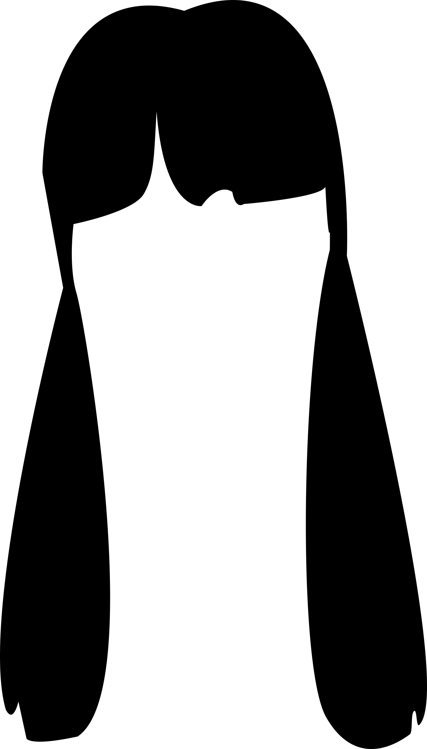 Juvenile Female Hair With Two Ponytails Hanging At Both Sides Contour Svg Vector Free Vectors